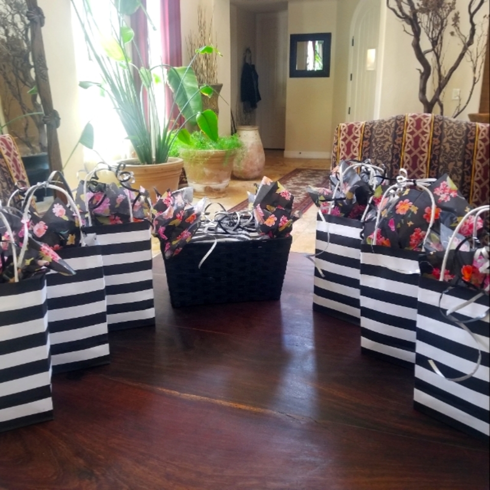 Custom Bride and Bridesmaids Spa Gift Bags